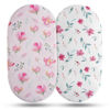 Picture of Soarwg Kids Bassinet Sheets, Bassinet Sheets for Baby Girl, Bassinet Sheet Neutral Fit for Rectangle, Round, Oval, Hourglass Bassinet Mattress, Flexible for Different Bassinet Pad/Mattress, 2 Pack