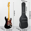 Picture of LETSROCK Electric Guitar Gig Bag, Electric Guitar Gig Bag 0.35 Inch Thick Padding Backpack Soft Electric Guitar Bag Dual Adjustable Shoulder Strap Pocket & Back Hanger Loop Black