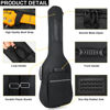 Picture of LETSROCK Electric Guitar Gig Bag, Electric Guitar Gig Bag 0.35 Inch Thick Padding Backpack Soft Electric Guitar Bag Dual Adjustable Shoulder Strap Pocket & Back Hanger Loop Black