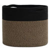 Picture of Goodpick Woven Rope Storage Basket, Blanket Basket for Towel, Shoe, Clothes, Large Toy Decorative Basket for Playroom, Living Room, Nursery, Toy Bin, Black