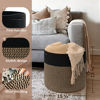Picture of Goodpick Woven Rope Storage Basket, Blanket Basket for Towel, Shoe, Clothes, Large Toy Decorative Basket for Playroom, Living Room, Nursery, Toy Bin, Black