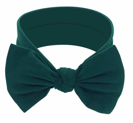 Picture of BABYGIZ Baby Girl Headbands-Infant,Toddler Cotton Handmade Hairbands with Bows Child Hair Accessories (Dark Green)