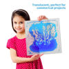 Picture of Art3d Liquid Fusion Activity Play Mat for Kids, Pack of 9 Tiles 12" X 12", Transparent Substrate