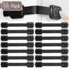 Picture of Bates- Child Safety Strap Locks, 14 Pack, Black Baby Cabinet Locks, Toilet Locks Baby Proof, Child Proof Drawer Locks, Cabinet Baby Locks for Cabinets, Child Proof Cabinet Locks, Drawer Child Locks