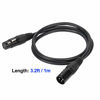 Picture of Eyeshot 3.2ft / 1m DMX Cable, 10PCS 3 Pin DMX Cables DMX Wires, DMX512 XLR Male to Female Stage Light Signal Cable with Metal Connectors, Connection for Stage & DJ Lighting fixtures