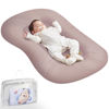 Picture of Baby Lounger - Baby Lounger Pillow for Newborn, 0-24 Months, Infant Lounger for Home and Travel, Soft Cotton, Co Sleeping Baby Nest, Newborn Babies Essentials Gifts, Pink