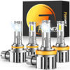 Picture of forenner H11 9005 Fog Light Bulb Combo, 50000LM Brightness, 1:1 Size Easy Installation, 10-Year Life with Fan, IP68 Waterproof, Pack of 4