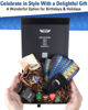 Picture of Stage Rocker Guitar Accessories Gift Box for Acoustic & Electric Guitars, Blue & Orange Guitar Strap, Picks, Capo, Tuner, Cleaning Cloth, 5-in-1 Essential Gift for Birthday & Mother's Day!