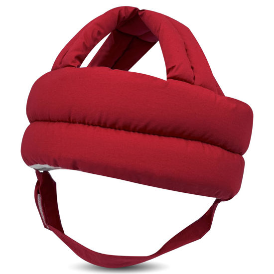 Picture of REFLYAWAY Baby Head Protector Baby Helmet for Crawling Walking, No Bumps Safety Head Adjustable Protective Cap for Walking, Playing (Red)