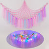 Picture of FIOBEE Stuffed Animals Net or Hammock with LED Light, Toy Hammock Hanging Stuffed Animals Storage Organizer Holder Room Décor for Nursery Kids Bedroom