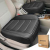 Picture of BOPUOVRE Car Seat Cover for Luxury & Comfort - PU Leather, Anti-Slip, Full Wrap Protection with Storage Pocket for Bottom Cushion - Universal Fit for 95% of Vehicles (Black,2 Piece)