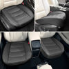 Picture of BOPUOVRE Car Seat Cover for Luxury & Comfort - PU Leather, Anti-Slip, Full Wrap Protection with Storage Pocket for Bottom Cushion - Universal Fit for 95% of Vehicles (Black,2 Piece)