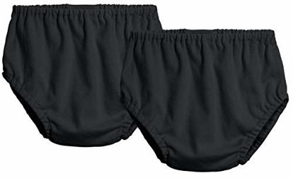Picture of City Threads 2-Pack Baby Girls' and Baby Boys' Unisex Diaper Covers Bloomers Soft Cotton, Black/Black, 18/24 m