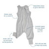 Picture of HALO Sleepsack Toddler Sleeping Bag, Luxe Fleece Wearable Blanket, TOG 2.0, Grey, 3T