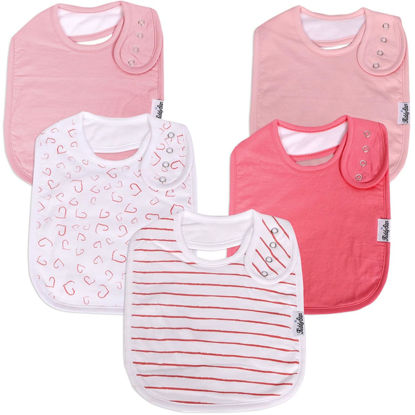 Picture of KiddyStar 5 Pack Bibs for Boys & Girls - Organic Cotton Baby Bibs, Bandana Bibs, Drool Bibs, Teething Bibs, Toddler Bibs