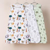Picture of david's kids 3 Pack 100% Cotton Baby Sleep Sack 12-18 Months, Soft Baby Wearable Blankets with 2-Way Zipper, Comfy Toddler Sleeping Bags for Boys Girls Neutral, Large Size, Woodland Animals