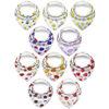 Picture of KiddyStar 10 Pack Bibs for Boys & Girls - Organic Cotton Baby Bibs, Bandana Bibs, Drool Bibs, Teething Bibs, Toddler Bibs