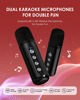 Picture of Karaoke Machine for Adults & Kids,XIZJ Portable Karaoke Machine with 2 Wireless Microphones,Bluetooth Speaker with PA Karaoke System,LED Lights for Home KTV,Outdoor,Travel