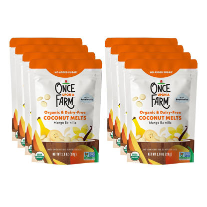 Picture of Once Upon a Farm Organic Coconut Melts, Mango Ba-nilla, 8ct