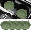 Picture of ME.FAN Car Coasters [4 Pack] Silicone Car Cup Coasters/Cup Mats - Universal Non-Slip Recessed Car Interior Accessories - Car Cup Holder Insert Coasters Olive Green