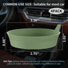 Picture of ME.FAN Car Coasters [4 Pack] Silicone Car Cup Coasters/Cup Mats - Universal Non-Slip Recessed Car Interior Accessories - Car Cup Holder Insert Coasters Olive Green