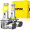 Picture of AUXITO H10 9140 9145 LED Fog Light Bulbs, 3000K Amber Yellow Light, 600% Super Brightness, Fanless Mini Size Fog Lights Replacement for Cars, Play and Plug (Pack of 2)