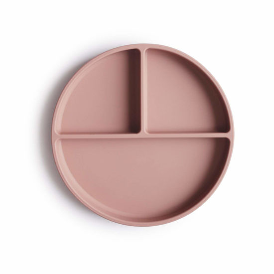 Picture of mushie Silicone Suction Plate | BPA-Free Non-Slip Design (Blush)