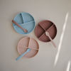 Picture of mushie Silicone Suction Plate | BPA-Free Non-Slip Design (Cloudy Mauve)