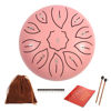 Picture of Steel Tongue Drum 6 Inch 11 Notes, C Major Tongue Drum Rain Chime Outside, Chakra Drum for Rain, Rain Drum with mallets for Musical Education Entertainment Zen Meditation Yoga Gifts (pink)