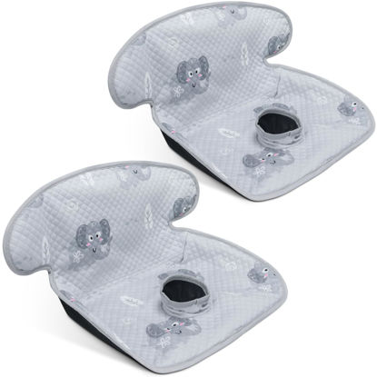 Picture of COOLBEBE Infant Car Seat Protector for Potty Training, 2 Pack Dry Waterproof Car Seat Liner Toilet Training for Baby Infant Toddler, Piddle Pads Cover Car Seat Pad for Strollers & Carseat (Grey,2PC)
