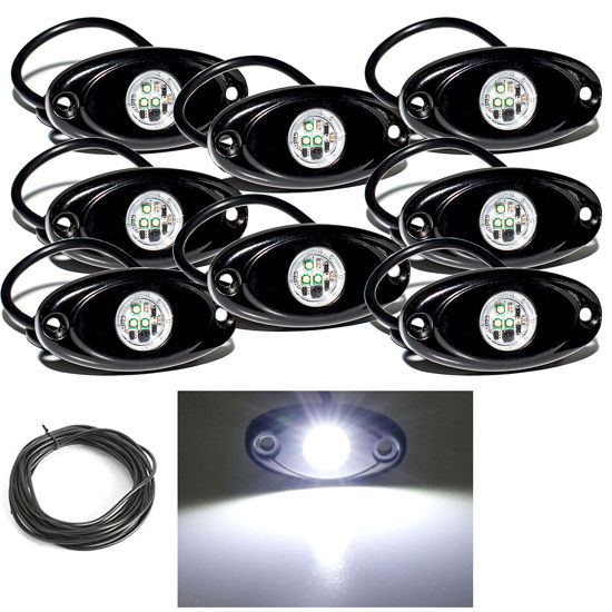 Picture of YONEDA Rock Lights for Trucks(8 Pods White with 11yd Wire)