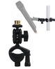 Picture of Hocoder Mic Clamp Microphone Mount with Double Ball Head Adjustment, with 1/4" to 5/8" Copper Screw, Fits Mic Stand