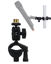 Picture of Hocoder Mic Clamp Microphone Mount with Double Ball Head Adjustment, with 1/4" to 5/8" Copper Screw, Fits Mic Stand