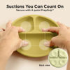 Picture of KeaBabies Suction Plates for Baby, Toddler - 3-Pack 100% Silicone Toddler Plates, Divided Baby Plates with Suction, Silicone Plates for Baby, Kids, BPA-Free, Microwave, Dishwasher Safe (Olives)