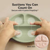 Picture of KeaBabies Suction Plates with Lids for Baby - 3-Pack 100% Silicone Suction Plates for Baby, Kids,Toddler Plates,Divided Baby Plates with Suction,Lids, BPA-Free, Microwave, Dishwasher Safe (Macaron)