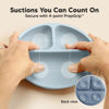Picture of KeaBabies Suction Plates for Baby, Toddler - 3-Pack 100% Silicone Toddler Plates, Divided Baby Plates with Suction, Silicone Plates for Baby, Kids, BPA-Free, Microwave, Dishwasher Safe (Alps)