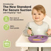 Picture of KeaBabies Suction Plates for Baby, Toddler - 3-Pack 100% Silicone Toddler Plates, Divided Baby Plates with Suction, Silicone Plates for Baby, Kids, BPA-Free, Microwave, Dishwasher Safe (Amethyst)