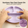 Picture of KeaBabies Suction Plates for Baby, Toddler - 3-Pack 100% Silicone Toddler Plates, Divided Baby Plates with Suction, Silicone Plates for Baby, Kids, BPA-Free, Microwave, Dishwasher Safe (Amethyst)