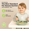 Picture of KeaBabies Suction Plates for Baby, Toddler - 3-Pack 100% Silicone Toddler Plates, Divided Baby Plates with Suction, Silicone Plates for Baby, Kids, BPA-Free, Microwave, Dishwasher Safe (Sage)