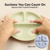 Picture of KeaBabies Suction Plates for Baby, Toddler - 3-Pack 100% Silicone Toddler Plates, Divided Baby Plates with Suction, Silicone Plates for Baby, Kids, BPA-Free, Microwave, Dishwasher Safe (Rain)