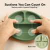 Picture of KeaBabies Suction Plates for Baby, Toddler - 3-Pack 100% Silicone Toddler Plates, Divided Baby Plates with Suction, Silicone Plates for Baby, Kids, BPA-Free, Microwave, Dishwasher Safe (Forest)