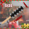 Picture of 2 Pcs Christmas Hand Jingle Bells Wooden Handle Sleigh Bells Christmas Stick Jingle Bells Shaker Rattle Musical Percussion Handheld Bells Holiday Xmas Gifts (Black)