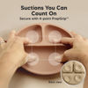Picture of KeaBabies Suction Plates with Lids for Baby - 3-Pack 100% Silicone Suction Plates for Baby, Kids,Toddler Plates,Divided Baby Plates with Suction,Lids, BPA-Free, Microwave, Dishwasher Safe (Terracotta)