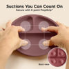 Picture of KeaBabies Suction Plates for Baby, Toddler - 3-Pack 100% Silicone Toddler Plates, Divided Baby Plates with Suction, Silicone Plates for Baby, Kids, BPA-Free, Microwave, Dishwasher Safe (Burgundy)