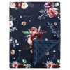 Picture of BORITAR Baby Blanket for Girls Super Soft Double Layer Minky with Dotted Backing Dark Blue Blanket with Beauty Floral Printed 30 x 40 Inch(75x100cm)