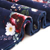Picture of BORITAR Baby Blanket for Girls Super Soft Double Layer Minky with Dotted Backing Dark Blue Blanket with Beauty Floral Printed 30 x 40 Inch(75x100cm)
