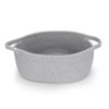 Picture of Small Woven Basket Cute Oval Cotton Rope Gifts Basket with Handle Empty Baby Wicker Storage Basket Nursery Box Bin Kids Organizer Cat Dog Toy Basket Easter Basket Grey