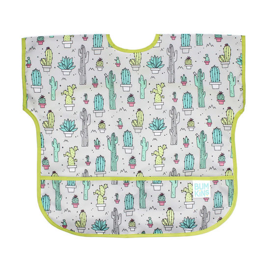 Picture of Bumkins Bibs, Baby and Toddler Bibs, Bibs for Girls and Boys, Large for 1-3 Years, Short Sleeve Bib for Kids, Mess Proof Lightweight Waterproof Fabric Bib