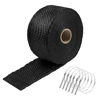 Picture of Exhaust Heat Wrap,2”x 16 Ft, Motorcycle Fiberglass Heat Shield Tape With Stainless Ties, Black