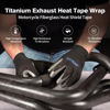 Picture of Exhaust Heat Wrap,2”x 16 Ft, Motorcycle Fiberglass Heat Shield Tape With Stainless Ties, Black